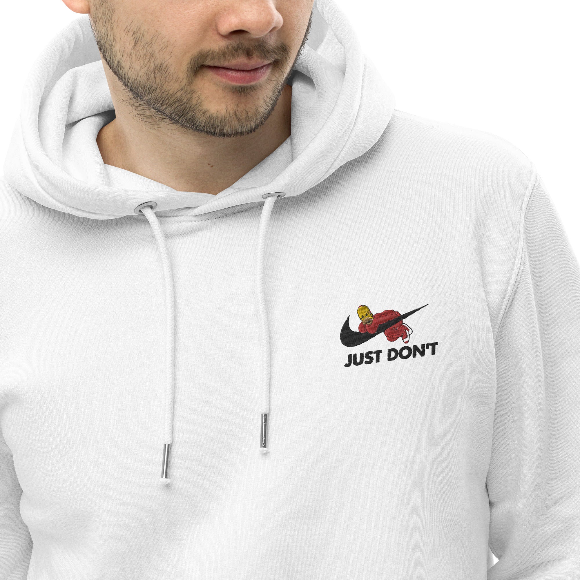 Embroidered Homer Simpson Just Don't - Premium Eco Hoodie