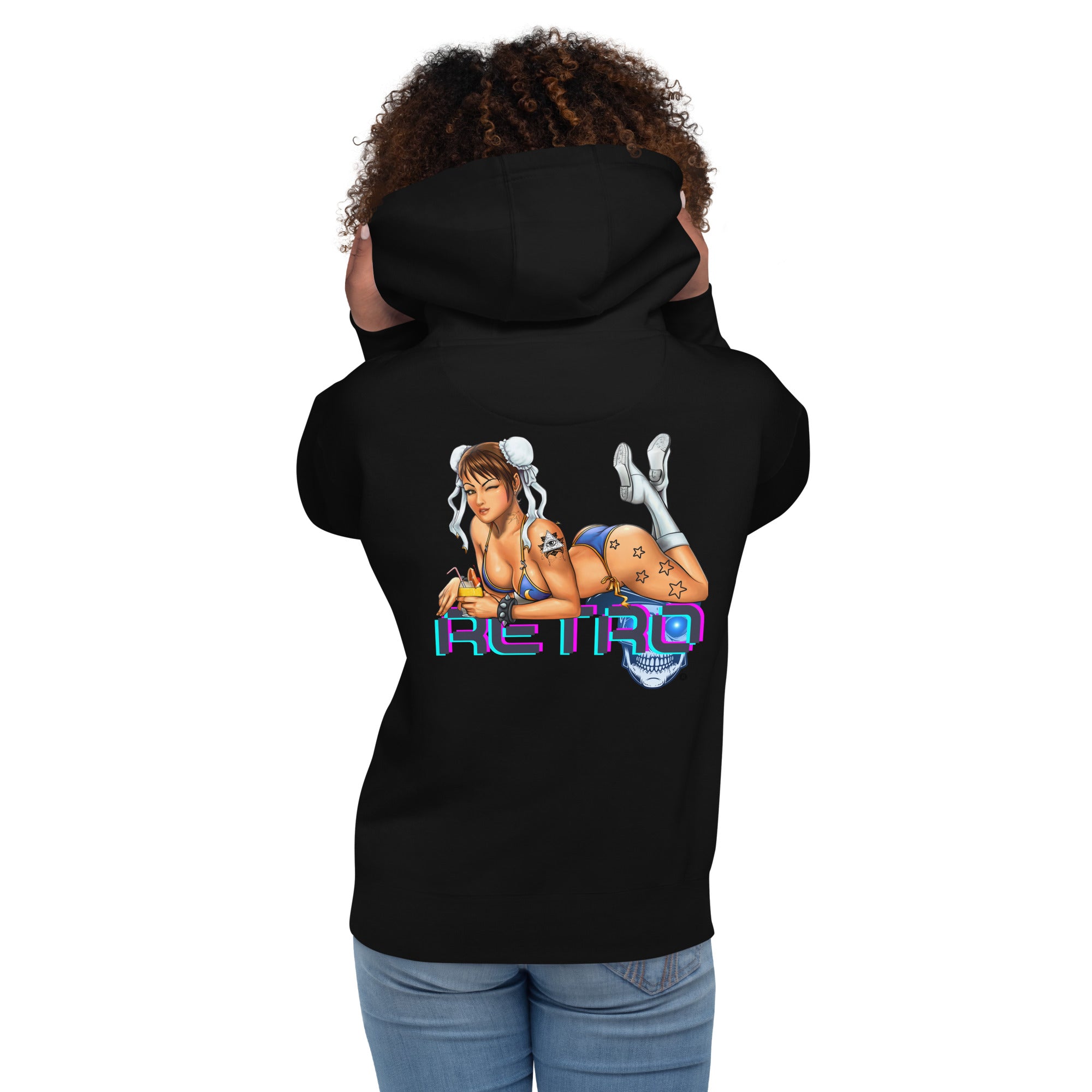 Street Fighter Chun-Li - Retro Unisex Hoodie